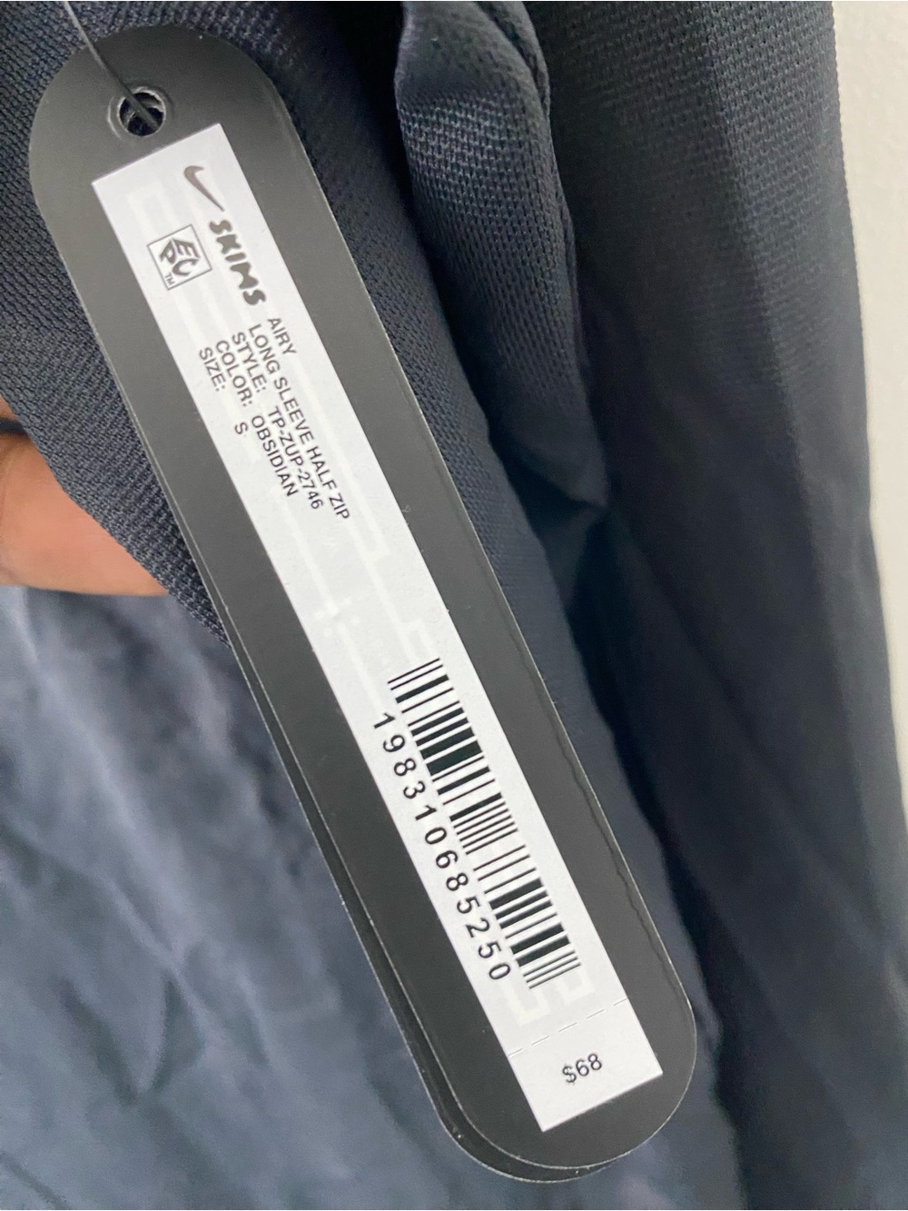🖤✨NWT NIKE x SKIMS Airy Long Sleeve Half Zip Obsidian Size Small🖤 - Picture 6 of 6